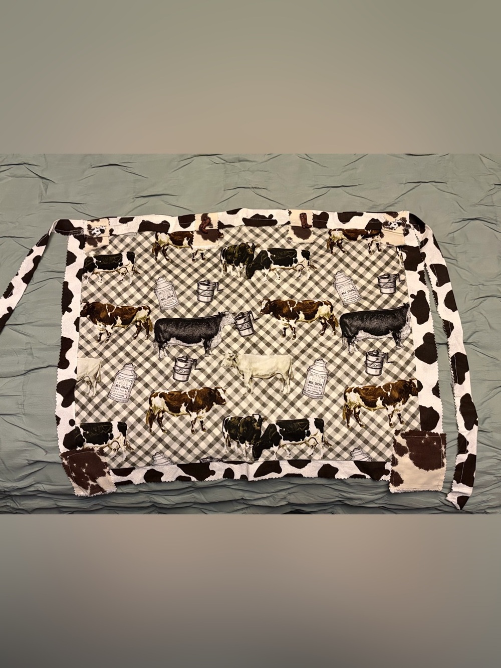 Two-sided cow apron- please read description
